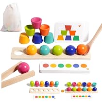 Amazon | [雲見] モンテッソーリ玩具 知育玩具 1 2 3 4歳 色の分類